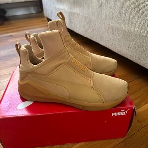 PUMA Fierce Beige Slip-On Sneakers